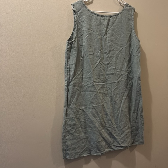 Bryn Walker gray/blue Tank linen dress -Minimalist Design- L/XL - Picture 4 of 4